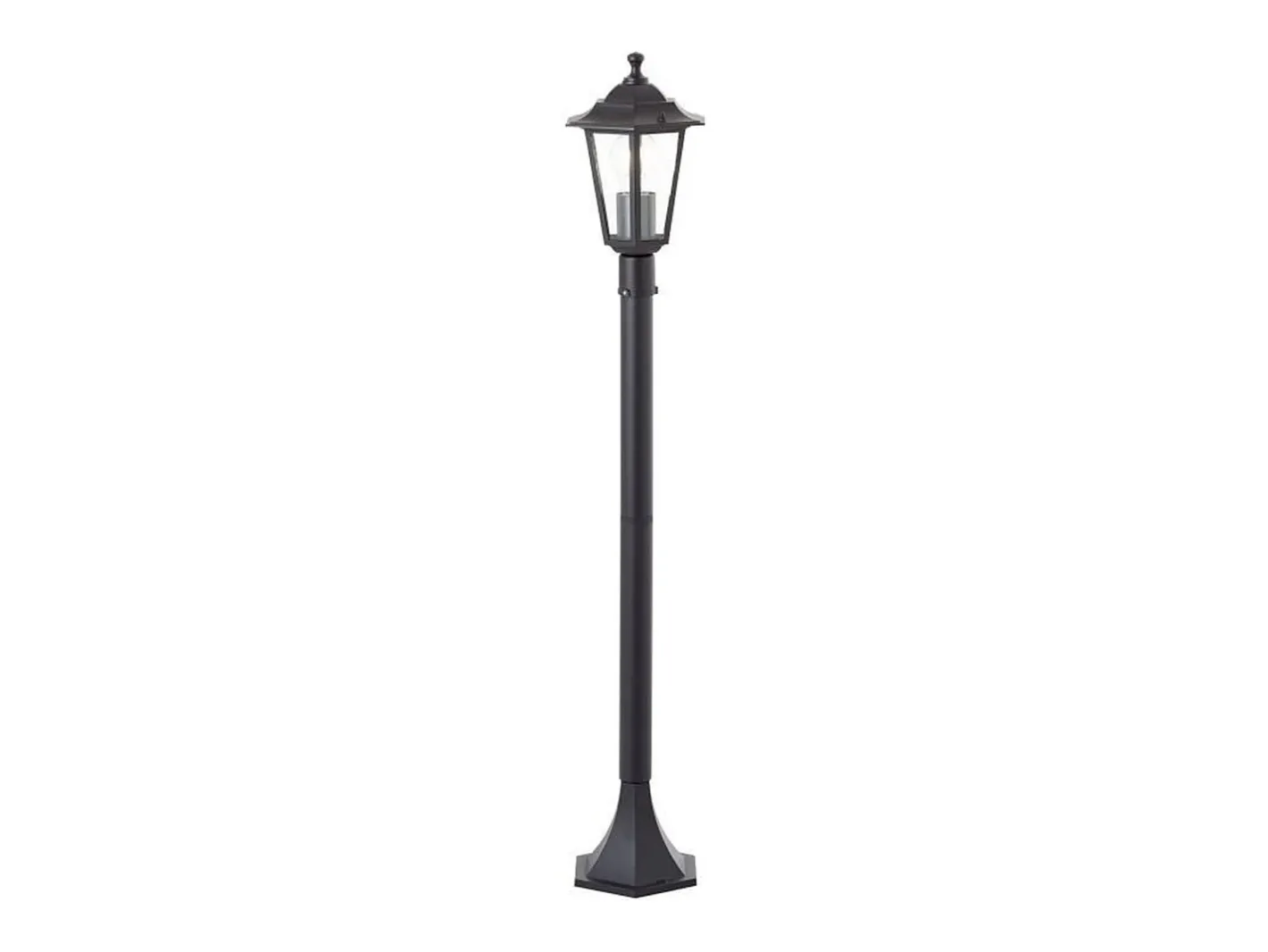 Sale Baliza exterior Carleen negra - metal/vidrio - E27 máx. 60 W - IP44 Negro