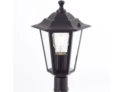Sale Baliza exterior Carleen negra - metal/vidrio - E27 máx. 60 W - IP44 Negro
