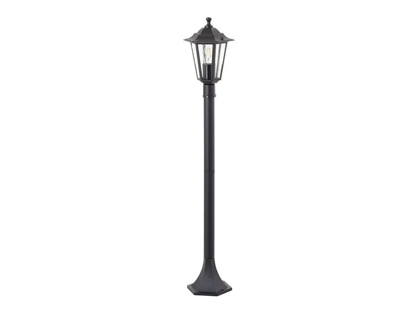Sale Baliza exterior Carleen negra - metal/vidrio - E27 máx. 60 W - IP44 Negro