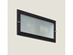 Ledkia Baliza Exterior Empotrable Pared para Bombilla E27 Negro Outlet