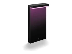 New Ledkia Baliza Exterior LED RGBW 13.5W Superficie Pie 40cm White Color Hue Nyro Negro