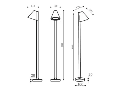 Ledkia Baliza Exterior LED 6W 60 cm Superficie Drimlec Mate Negro Best
