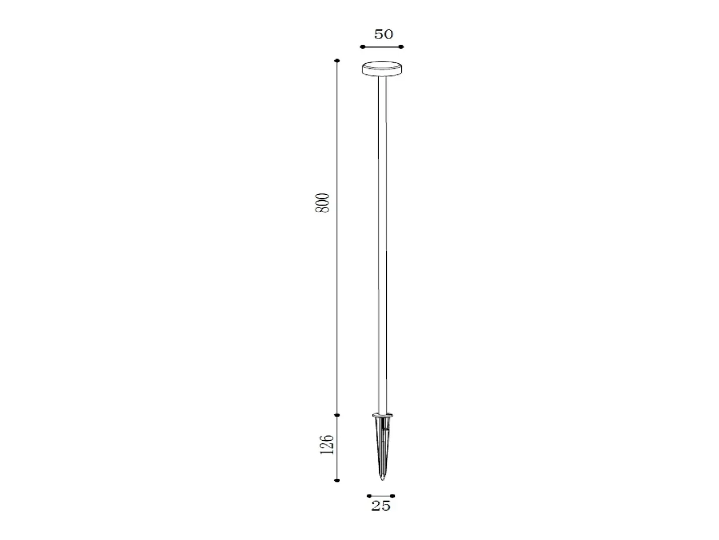 Ledkia Baliza Exterior LED 1.5W con Pincho Pie 80cm Grinage Negro