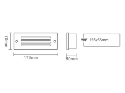 Outlet Ledkia Baliza Exterior LED 4W Empotrable Pared Morgan 4000K Blanco Neutro Plateado
