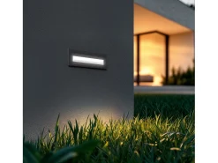 Ledkia Iluminación Exterior-Baliza Exterior LED 3W Empotrable Pared Antracita Path Antracita Transparente
