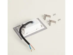 Ledkia Baliza Exterior LED 3W Empotrable Pared Wabi Lineal Plateado New