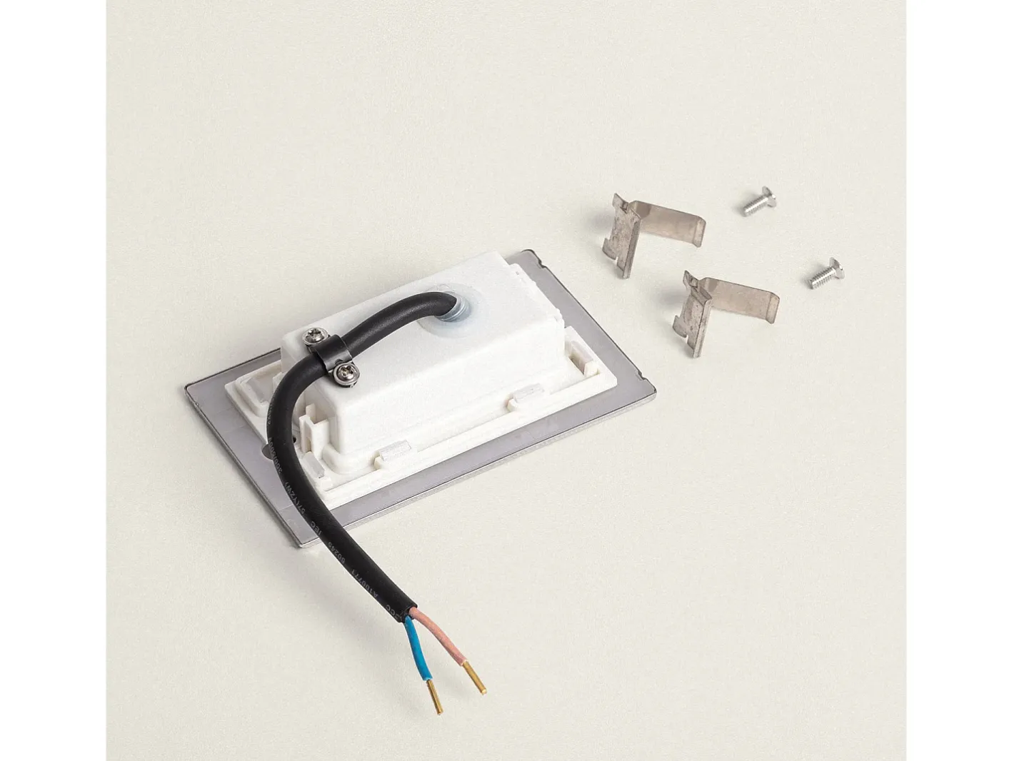 Ledkia Baliza Exterior LED 3W Empotrable Pared Wabi Lineal Plateado New