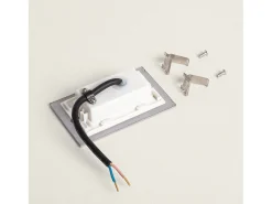 Ledkia Baliza Exterior LED 3W Empotrable Pared Wabi Lineal Plateado New