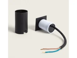 Ledkia Baliza Exterior LED 2W Empotrable Cuadrada Resbel Negro Discount