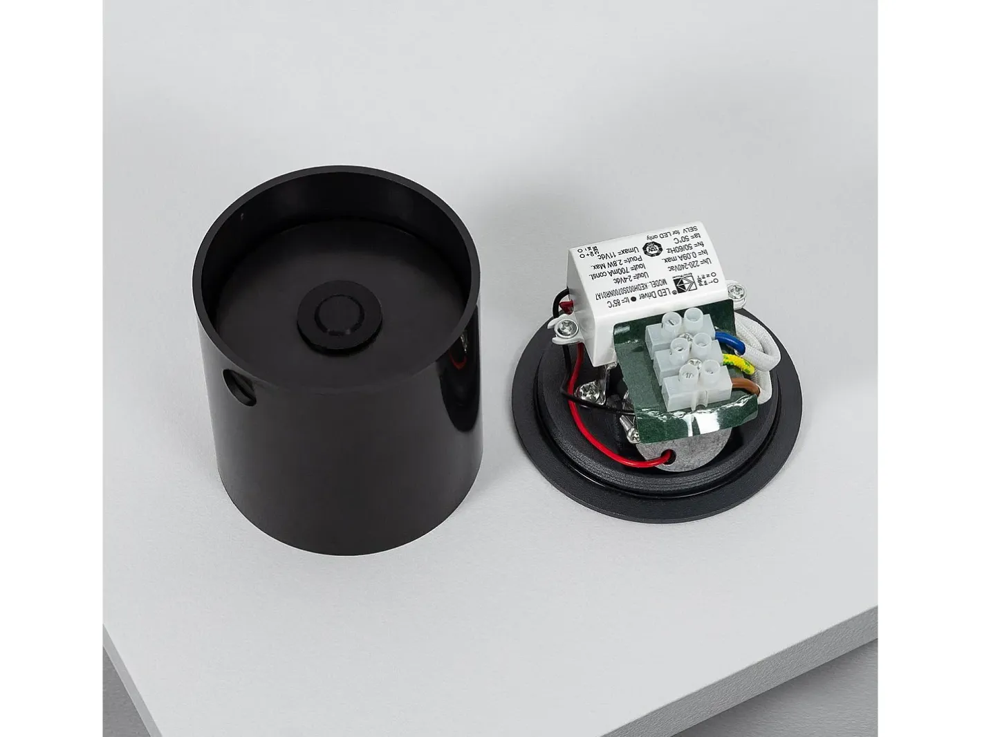 Ledkia Iluminación Exterior-Baliza Exterior LED 3W Empotrable Pared Circular Boiler 4000K Blanco Neutro Gris