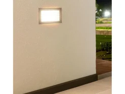 Ledkia Baliza Exterior LED 9W Empotrable Pared Negro Drive 3000K Blanco Cálido Gris