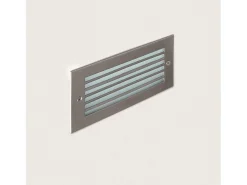 Ledkia Baliza Exterior LED 9W Empotrable Pared Negro Drive 3000K Blanco Cálido Gris