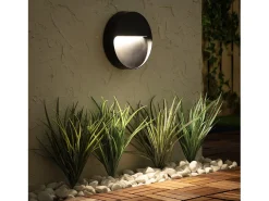Outlet Ledkia Baliza Exterior LED 6W Superficie Pared Febo 6000K Blanco Frío Negro