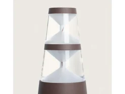 Ledkia Iluminación Exterior-Baliza Exterior LED 8W Superficie Pie 38cm Double-Danko Óxido Transparente