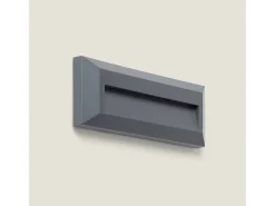 Clearance Ledkia Baliza Exterior LED 2W Superficie Pared Rectangular Antracita Élide 4000K Blanco Neutro Negro