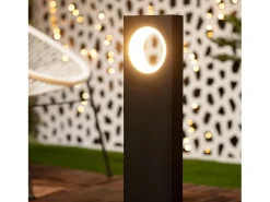 Ledkia Baliza Exterior LED 12W Superficie Pie 60cm Arada 3000K Blanco Cálido Negro