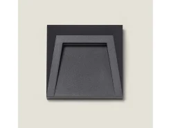 Ledkia Baliza Exterior LED 1.5W Superficie Pared Antracita Clover 6000K Blanco Frío Transparente Sale