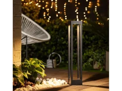 Discount Ledkia Baliza Exterior LED 7W Superficie Pie 60cm Irlaya 3000K Blanco Cálido Negro