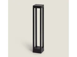 Discount Ledkia Baliza Exterior LED 7W Superficie Pie 60cm Irlaya 3000K Blanco Cálido Negro