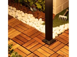 Ledkia Baliza Exterior LED 12W Superficie Pie 60cm Nilo 3000K Blanco Cálido Negro Best