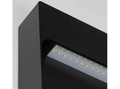 Ledkia Baliza Exterior LED 6W Superficie Pared Arca 6000K Blanco Frío Negro Outlet