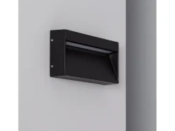 Ledkia Iluminación Exterior-Baliza Exterior LED 6W Superficie Pared Columbia 3000K Blanco Cálido Negro