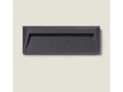 Ledkia Iluminación Exterior-Baliza Exterior LED 2W Superficie Pared Antracita Chester 6000K Blanco Frío Transparente