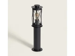 Ledkia Iluminación Exterior-Baliza Exterior Superficie Pie 50cm Acero Inoxidable Gedja Negro
