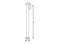 Ledkia Iluminación Exterior-Baliza Exterior Superficie Pie 90cm Acero Inoxidable Stone Antracita Transparente