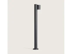 Ledkia Iluminación Exterior-Baliza Exterior Superficie Pie 90cm Acero Inoxidable Stone Antracita Transparente
