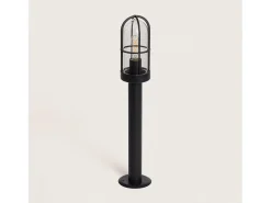 Ledkia Baliza Exterior Superficie Pie 60cm Acero Inoxidable Logan Negro New