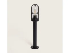 Ledkia Baliza Exterior Superficie Pie 60cm Acero Inoxidable Logan Negro New