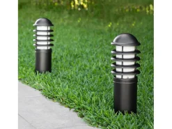 Ledkia Baliza Exterior Superficie Pie 40cm Guiza Negro Hot