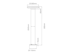 Baliza LED Mac Floor XL 4000K - 12W IP65 60cm de altura para exterior en aluminio - Downlight - Beneito & Faure Blanco