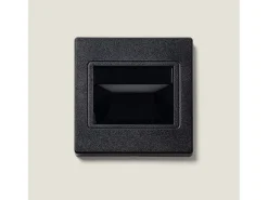 Ledkia Baliza LED 1.5W Empotrable Pared Negro Randy 3000K Blanco Cálido Transparente