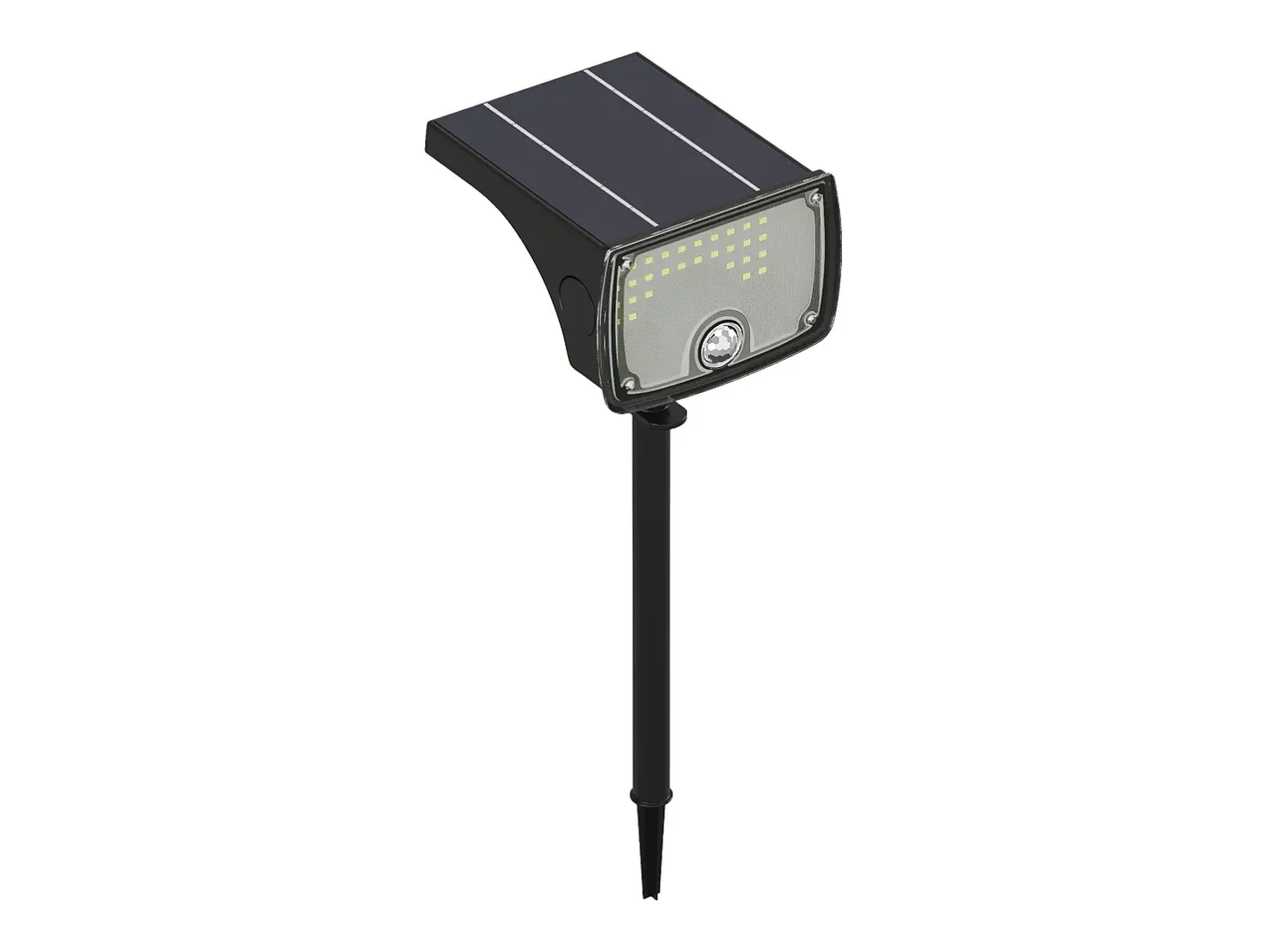 Outlet SOLARGEO Baliza solar o mural con detector de movimiento - 700 lúmenes - CHENDI Negro