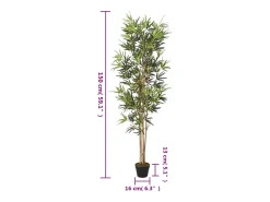 Clearance Bambú artificial 828 hojas 150 cm Verde