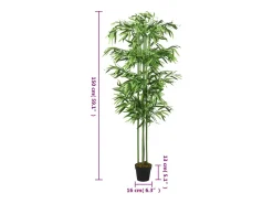 Planta Artificial-Bambú artificial 576 hojas 150 cm Verde