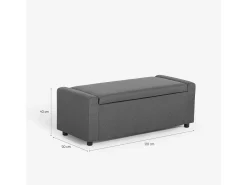 AHD Banco con almacenamiento de tela para dormitorio y recibidor Merak - Marino Azul Hot