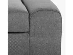 AHD Vajilla-Banco con almacenamiento de tela para dormitorio y recibidor Merak - Gris