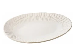 ebuy24 Bandeja de cerámica blanca 30,5 x 20 cm Blanco