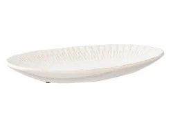 ebuy24 Bandeja de cerámica blanca 30,5 x 20 cm Blanco
