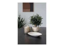 ebuy24 Bandeja de cerámica blanca 30,5 x 20 cm Blanco