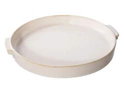 ebuy24 Jarrón-Bandeja de cerámica blanca Ø 37 cm Blanco