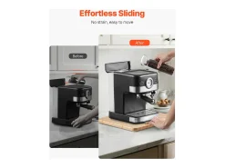 Clearance Bandeja Deslizante SucceBuy para Aparatos de Cocina, 26,7 x 33 cm, Tabla Móvil para Cafetera, Pequeños Electrodomésticos de Cocina, Color Madera Color natural claro
