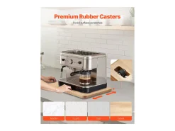 Clearance Bandeja Deslizante SucceBuy para Aparatos de Cocina, 26,7 x 33 cm, Tabla Móvil para Cafetera, Pequeños Electrodomésticos de Cocina, Color Madera Color natural claro
