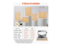 Clearance Bandeja Deslizante SucceBuy para Aparatos de Cocina, 26,7 x 33 cm, Tabla Móvil para Cafetera, Pequeños Electrodomésticos de Cocina, Color Madera Color natural claro