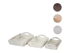 Clearance MCW Bandeja -C50 Shabby look (juego de 3), , shabby Blanco