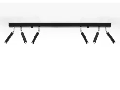 New Sollux Lighting Barra Dritta Flush 6 Luce Nera G9 Barra recta Flush 6 Light Black G9 Negro