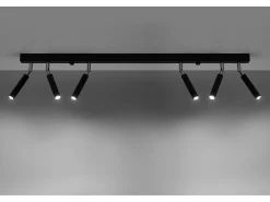 New Sollux Lighting Barra Dritta Flush 6 Luce Nera G9 Barra recta Flush 6 Light Black G9 Negro